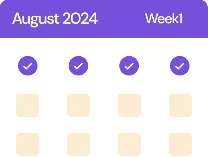 illustration showing a consistent posting schedule.